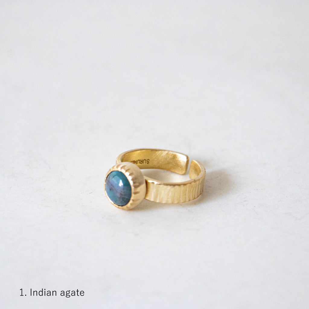 SURUME. Cutting Stone Ring