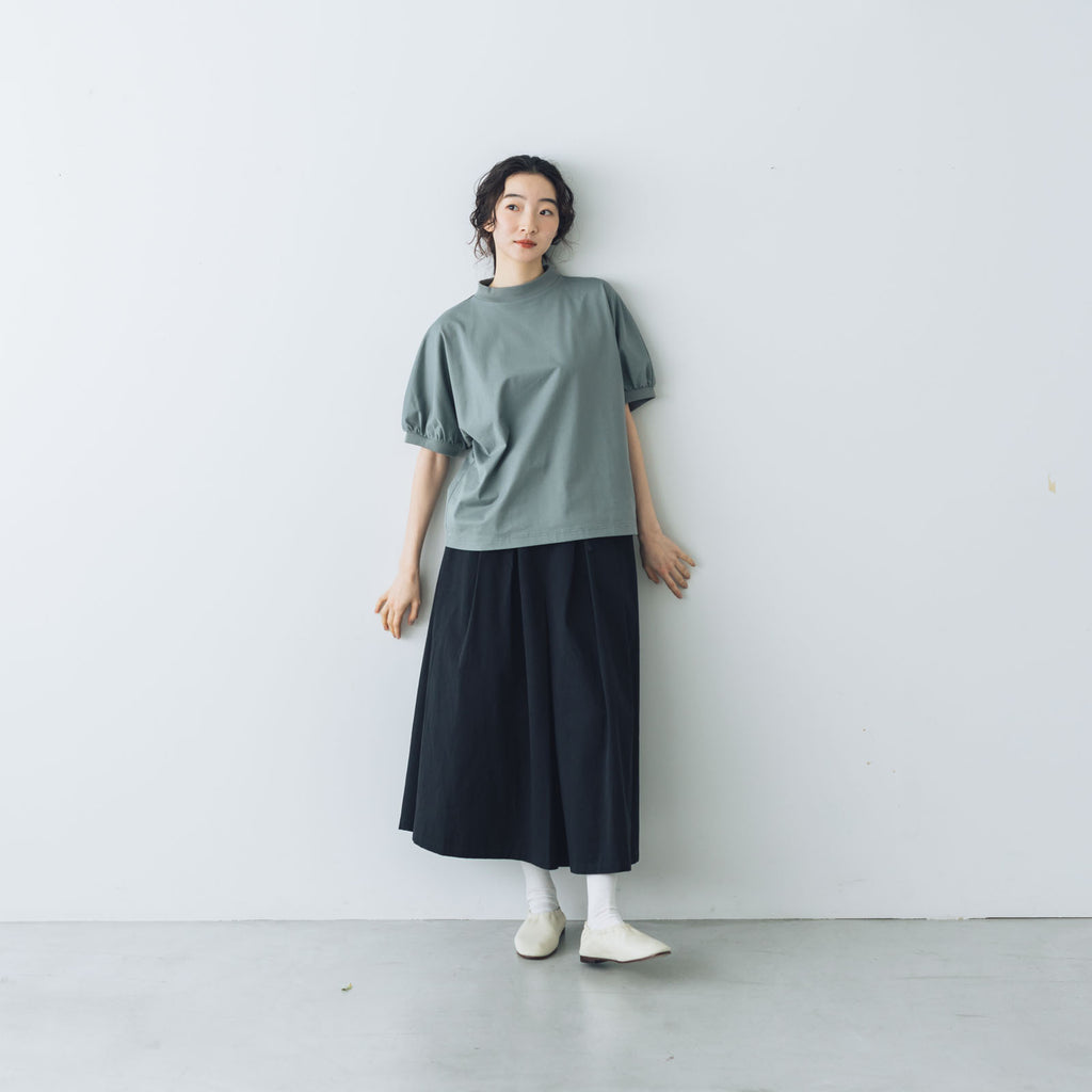 MAGALI 天竺コットン ギャザースリーブ カットソー