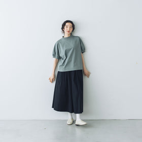 MAGALI 天竺コットン ギャザースリーブ カットソー