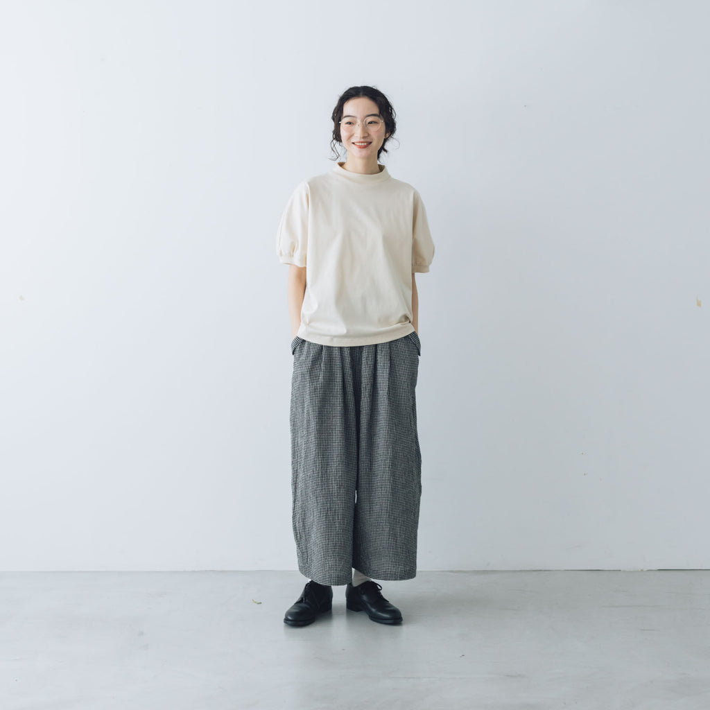 MAGALI 天竺コットン ギャザースリーブ カットソー