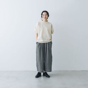 MAGALI 天竺コットン ギャザースリーブ カットソー