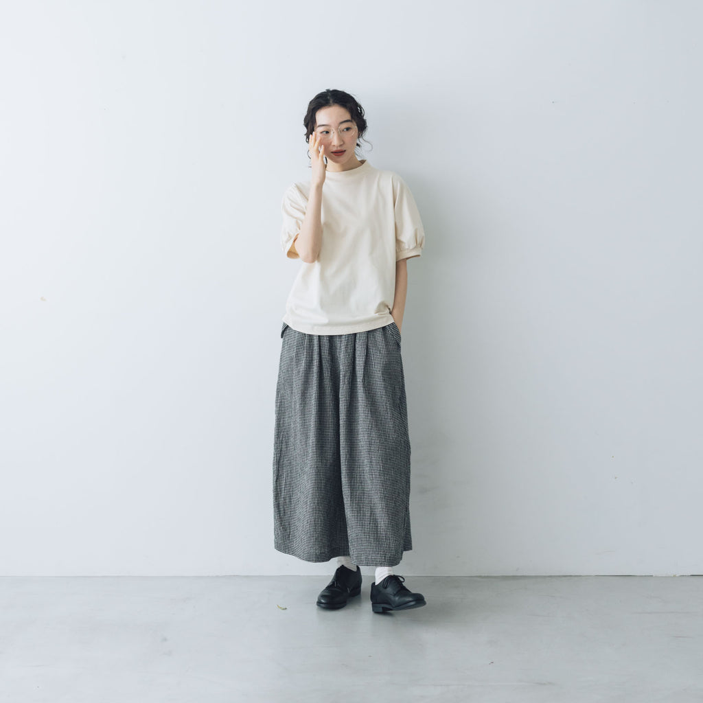 MAGALI 天竺コットン ギャザースリーブ カットソー
