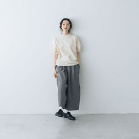 MAGALI 天竺コットン ギャザースリーブ カットソー