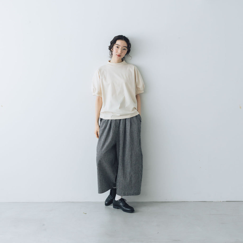 MAGALI 天竺コットン ギャザースリーブ カットソー