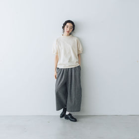 MAGALI 天竺コットン ギャザースリーブ カットソー