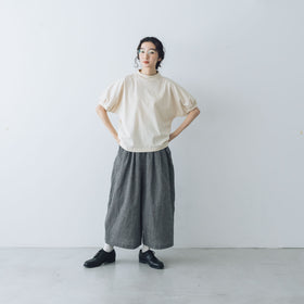 MAGALI 天竺コットン ギャザースリーブ カットソー