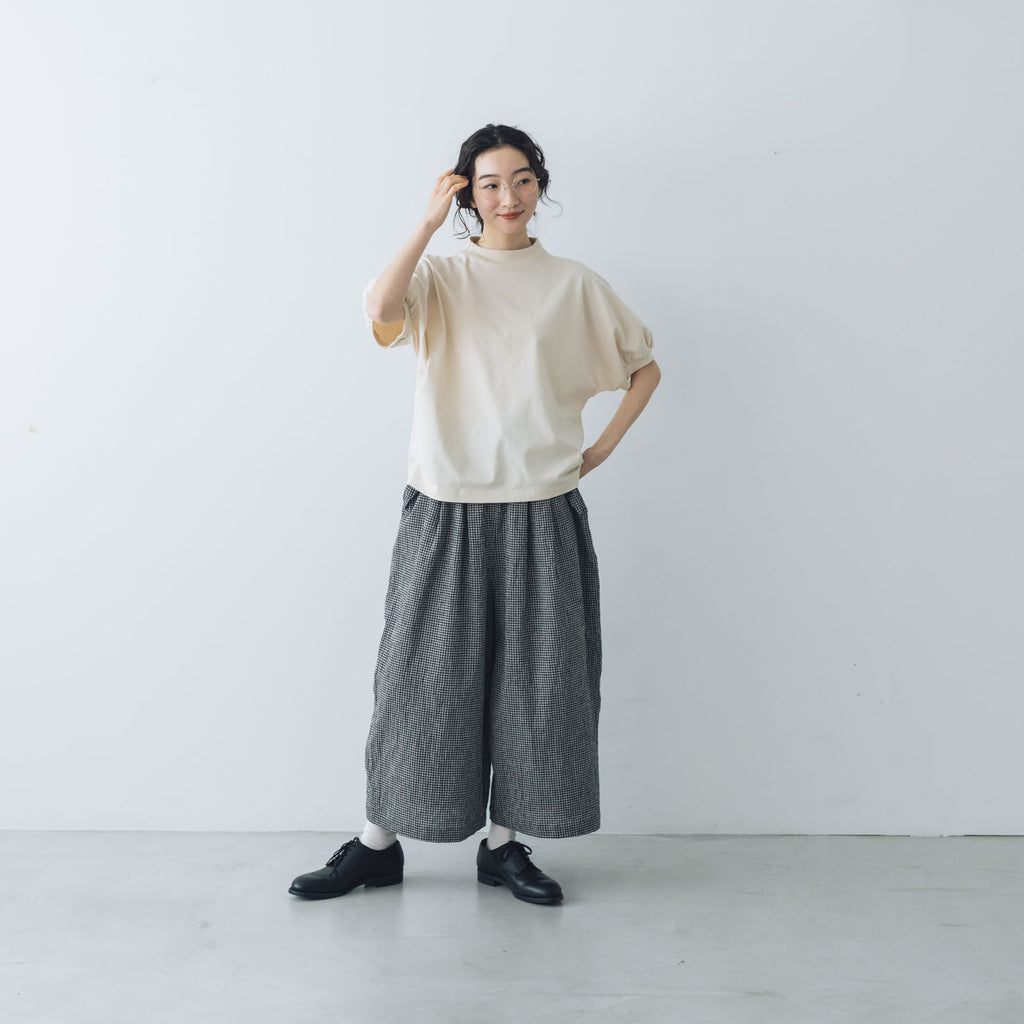 MAGALI 天竺コットン ギャザースリーブ カットソー