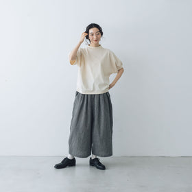 MAGALI 天竺コットン ギャザースリーブ カットソー