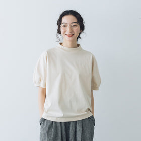 MAGALI 天竺コットン ギャザースリーブ カットソー