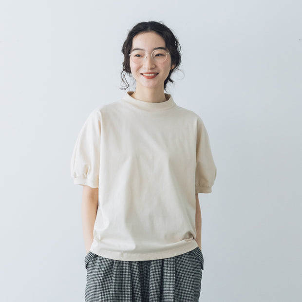 MAGALI 天竺コットン ギャザースリーブ カットソー