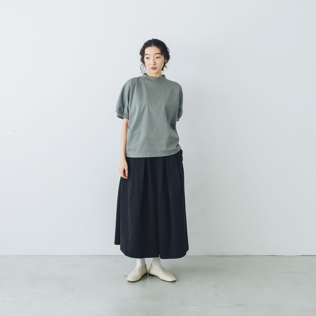 MAGALI 天竺コットン ギャザースリーブ カットソー