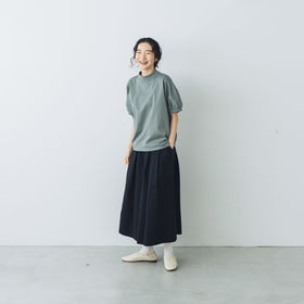 MAGALI 天竺コットン ギャザースリーブ カットソー