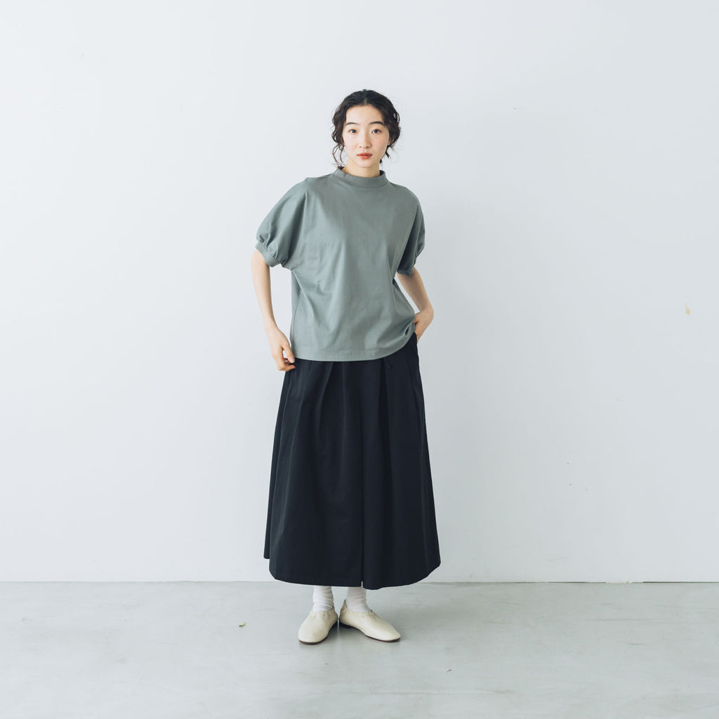 MAGALI 天竺コットン ギャザースリーブ カットソー