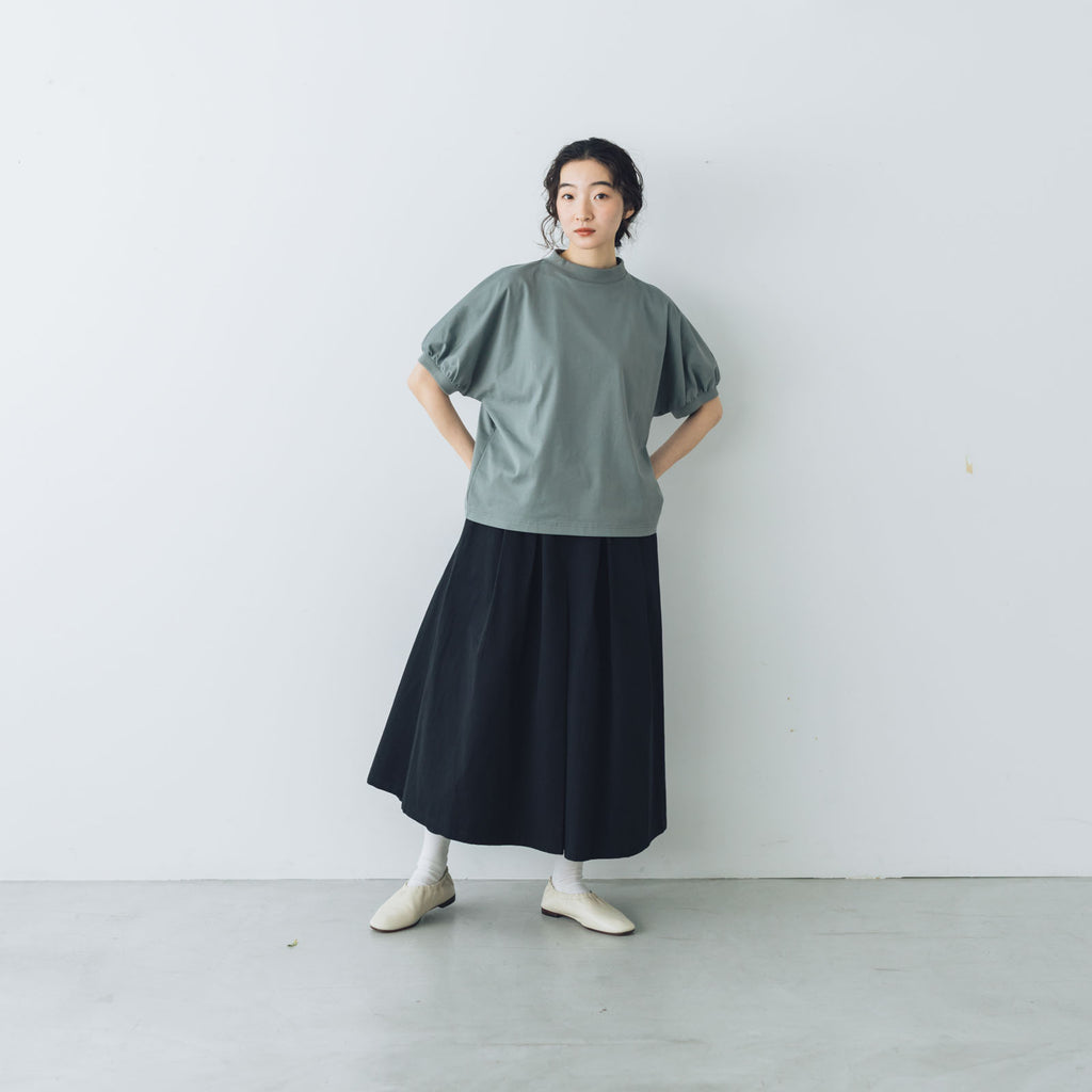 MAGALI 天竺コットン ギャザースリーブ カットソー