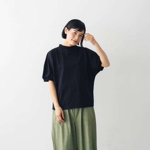 MAGALI コットン天竺 ギャザースリーブカットソー