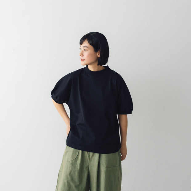 MAGALI コットン天竺 ギャザースリーブカットソー