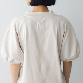 MAGALI コットン天竺 ギャザースリーブカットソー