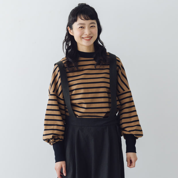 MAGALI ハイゲージコットン バスクボーダーカットソー