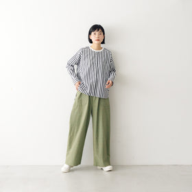 UNIVERSAL TISSU タイプライター ストライプ バーバーワーキングシャツ