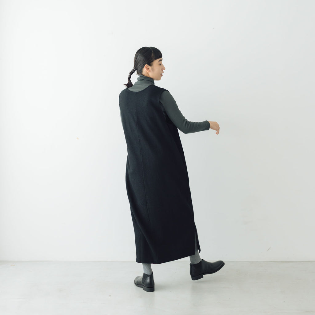 UNIVERSAL TISSU ウール圧縮 ジャンパードレス