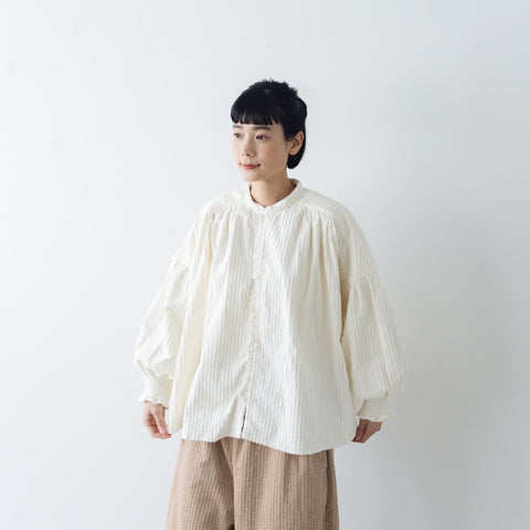 UNIVERSAL TISSU 親子コーデュロイ シャーリングブラウス