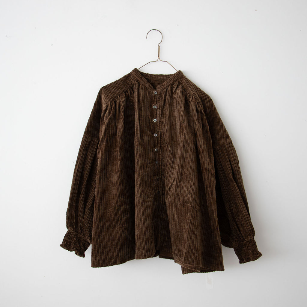 UNIVERSAL TISSU 親子コーデュロイ シャーリングブラウス