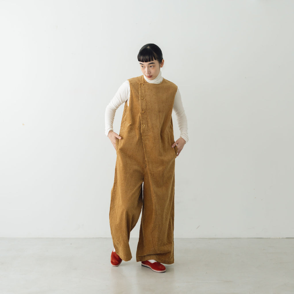 UNIVERSAL TISSU 親子コーデュロイ ラップサロペットパンツ