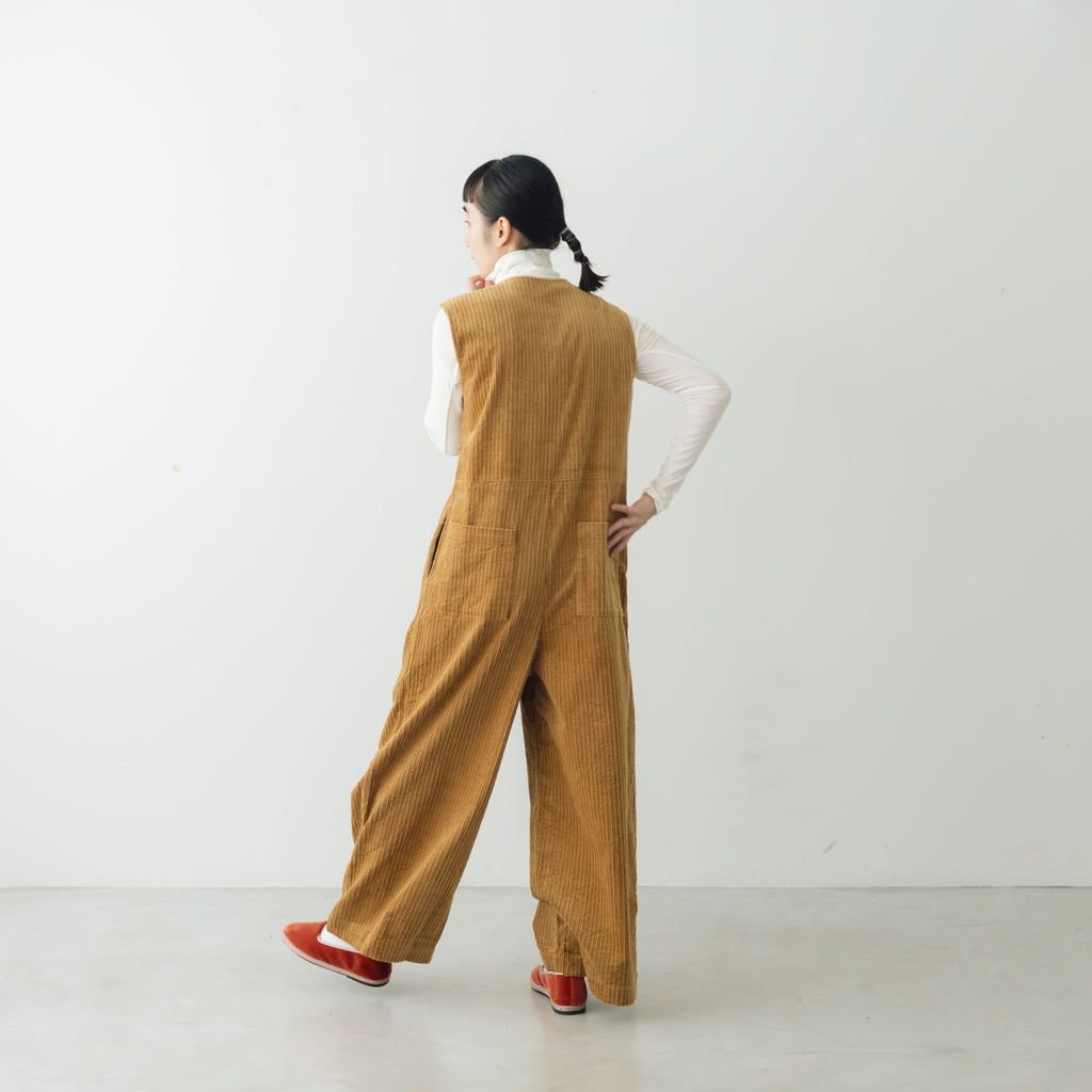 UNIVERSAL TISSU 親子コーデュロイ ラップサロペットパンツ