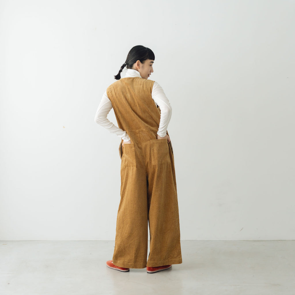 UNIVERSAL TISSU 親子コーデュロイ ラップサロペットパンツ