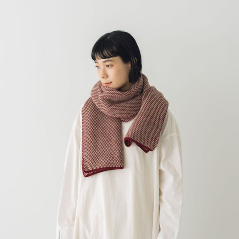 yourwear ウールジャカードストール ルビー