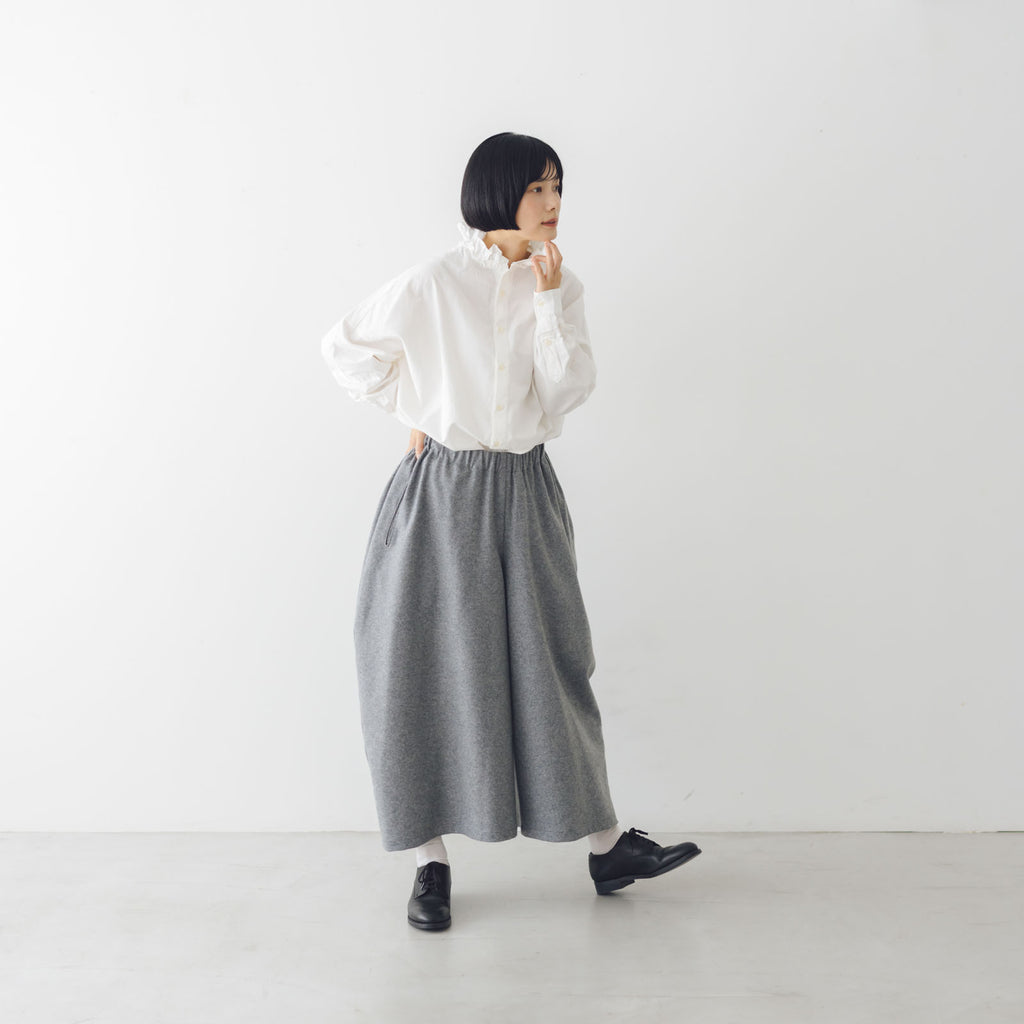 Yarmo ラッフルシャツ ダンガリー