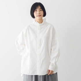 Yarmo ラッフルシャツ ダンガリー