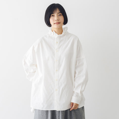 Yarmo ラッフルシャツ ダンガリー