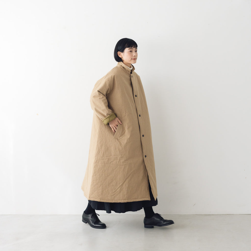 Yarmo キルティングナイロンコート ブラック collex｜【yarmo/ヤーモ】Quilting Lab Coat キルティングラボコート