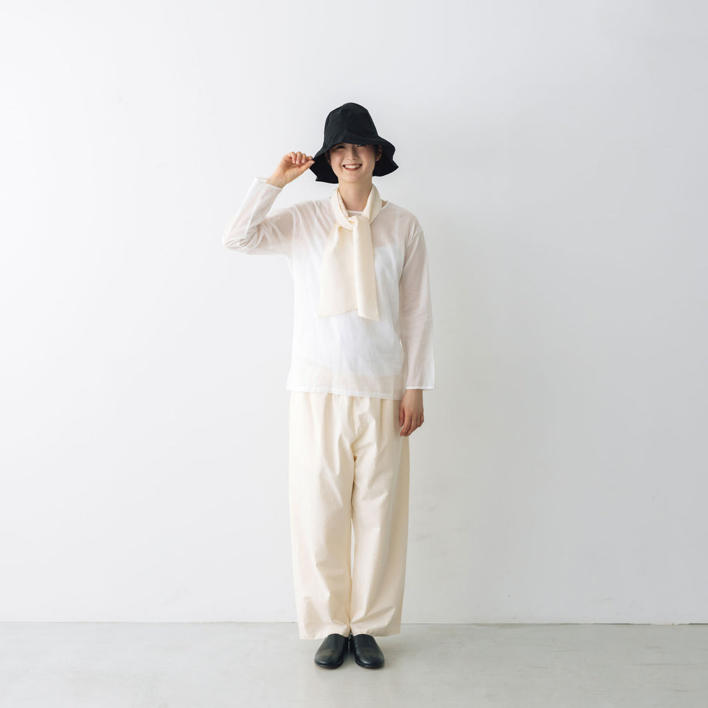 yoli シンプルワイドブラウス　白 yoli シンプルワイドブラウス 白