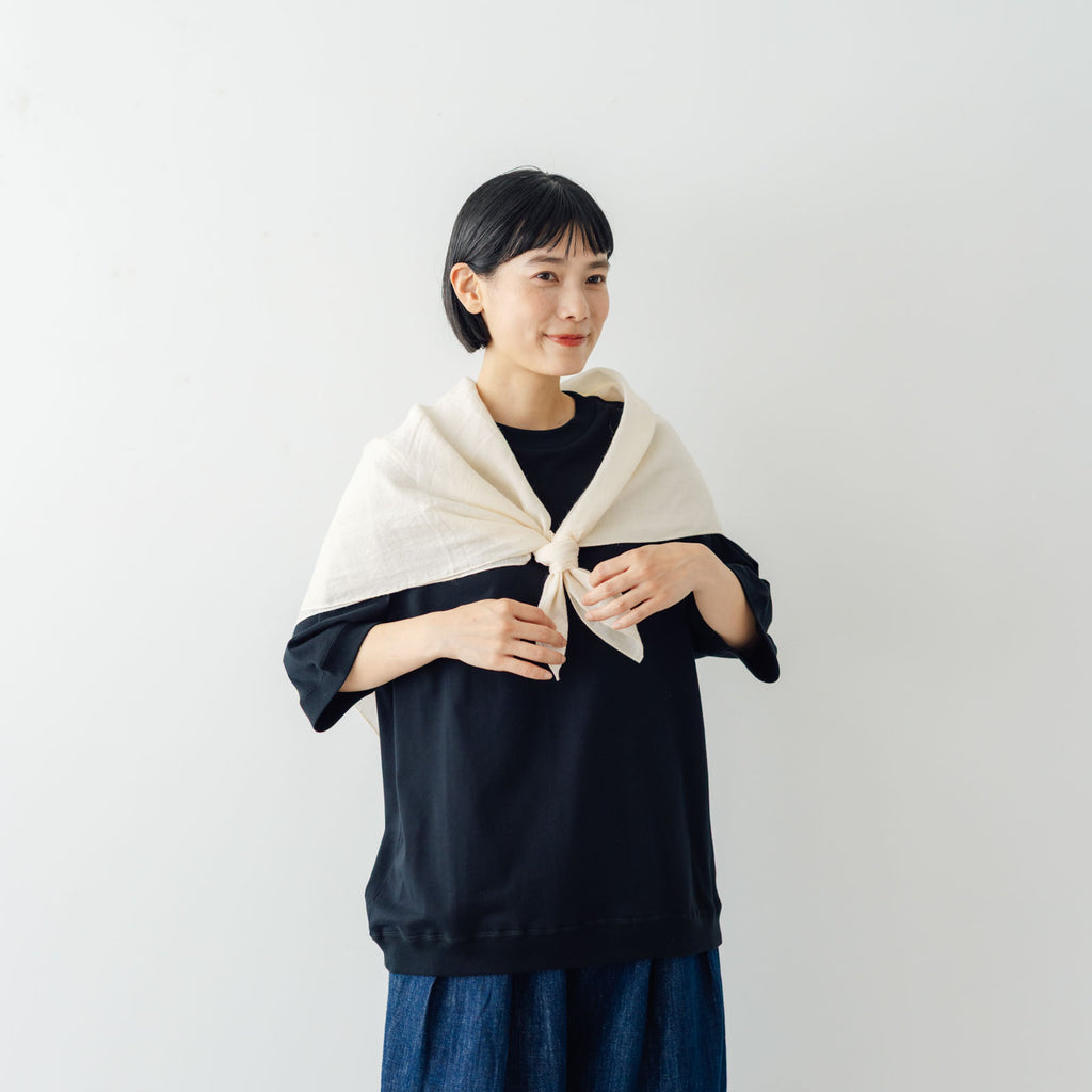 Yoli Cotton ramie scarf ベージュ
