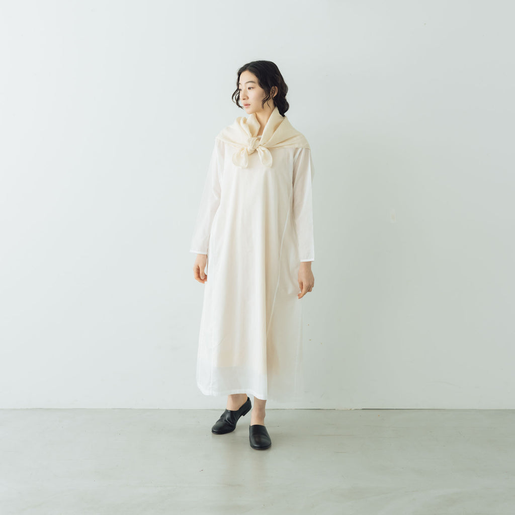 Yoli Cotton ramie scarf ベージュ［予約／6月中旬お届け予定］