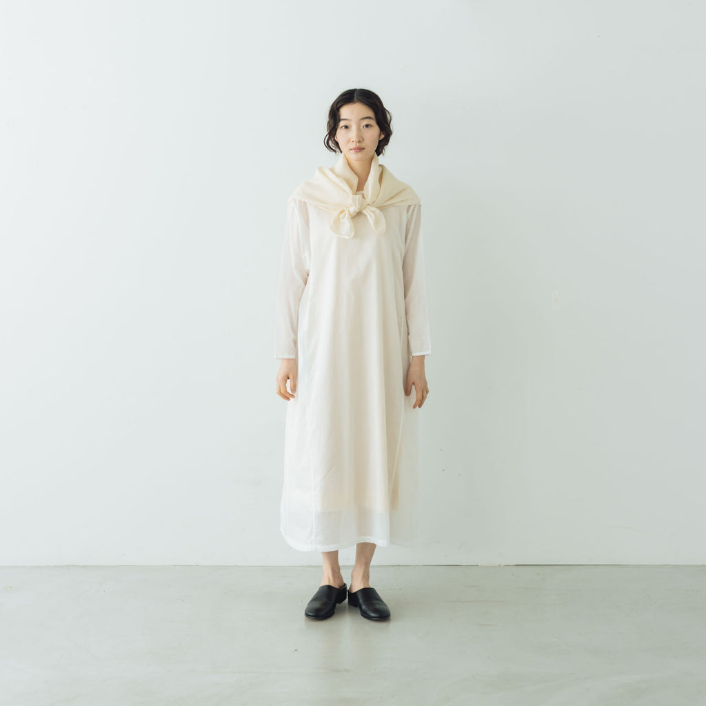 Yoli Cotton ramie scarf ベージュ［予約／6月中旬お届け予定］