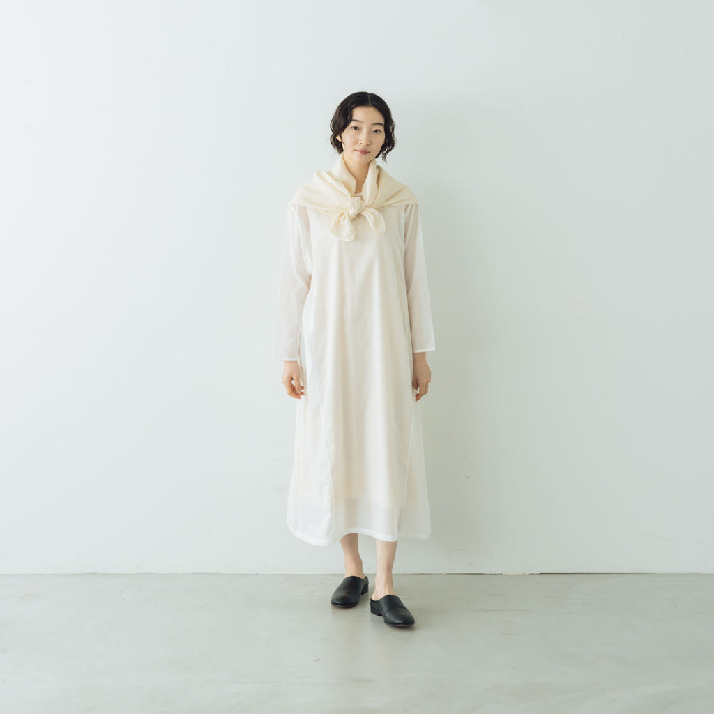 Yoli Cotton ramie scarf ベージュ［予約／6月中旬お届け予定］