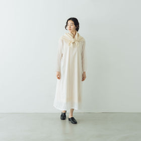 Yoli Cotton ramie scarf ベージュ［予約／6月中旬お届け予定］