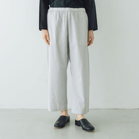 Yoli Check cotton easy pants ベージュ［予約／7月中旬お届け予定］