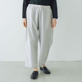 Yoli Check cotton easy pants ベージュ［予約／7月中旬お届け予定］