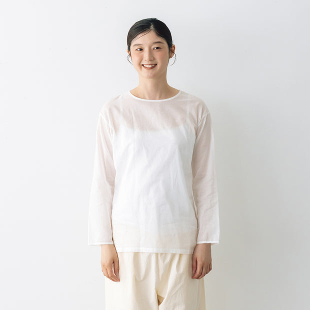 yoli◯simple wide blouse White Yoli Simple wide blouse ｜くらすこと オンラインストア