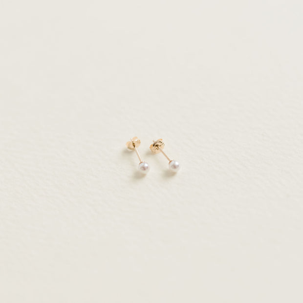 yoriko mitsuhashi あこやパールピアス 3mm