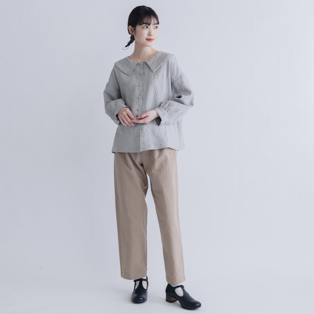 pot and tea ビッグカラーブラウス