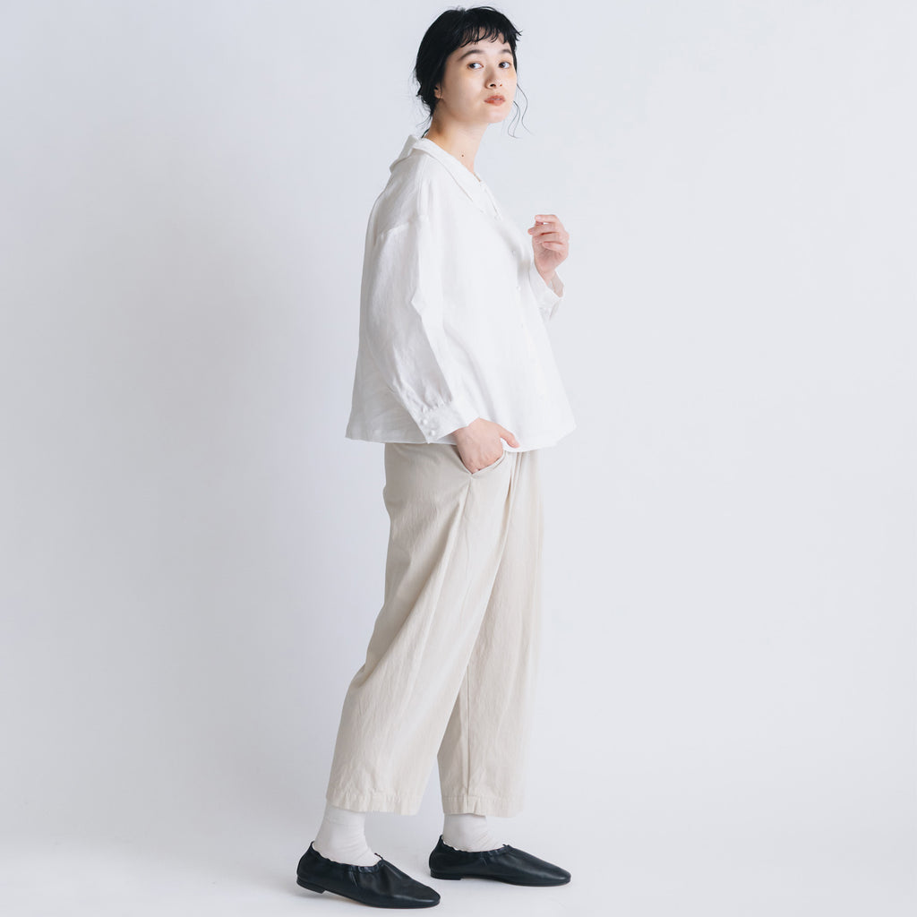 pot and tea ビッグカラーブラウス