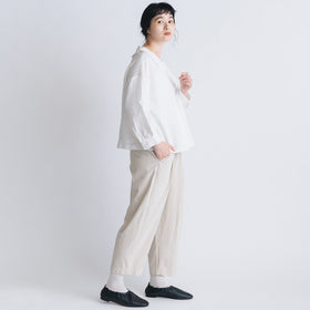 pot and tea ビッグカラーブラウス