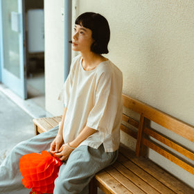 ヂェン先生の日常着 カットソー ショート ｜くらすこと