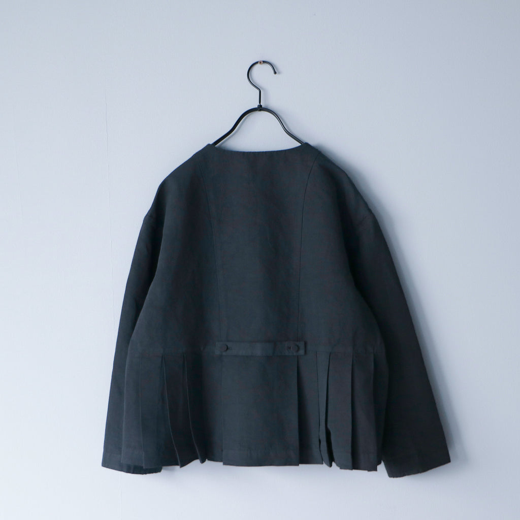 MAGALI ハイカウントコットンリネン ダブルボタンジャケット