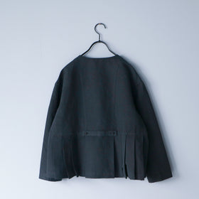 MAGALI ハイカウントコットンリネン ダブルボタンジャケット